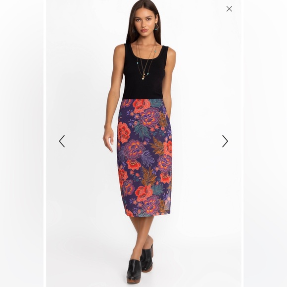 NWT JOHNNY WAS LIZANDREA MESH MIDI SKIRT - Picture 4 of 6